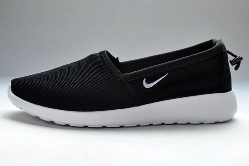 Nike Roshe Run Slip On Mens Shoes Black White